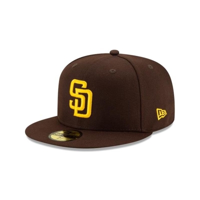 San Diego Padres Gorra | New Era MLB Authentic Collection 59fifty Fitted Cap Mexico - Marrom